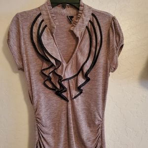 Women's pink ruffled blouse size S